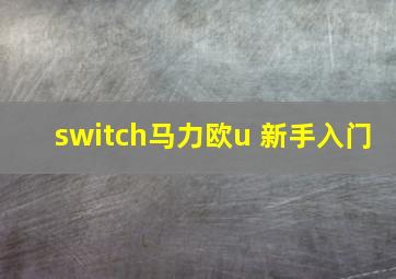 switch马力欧u 新手入门